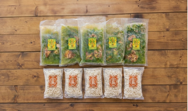 ソーキそば5食分のセット内容